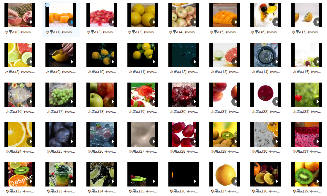 美食-各种水果展示 - 短视频素材484个()-默认栏目