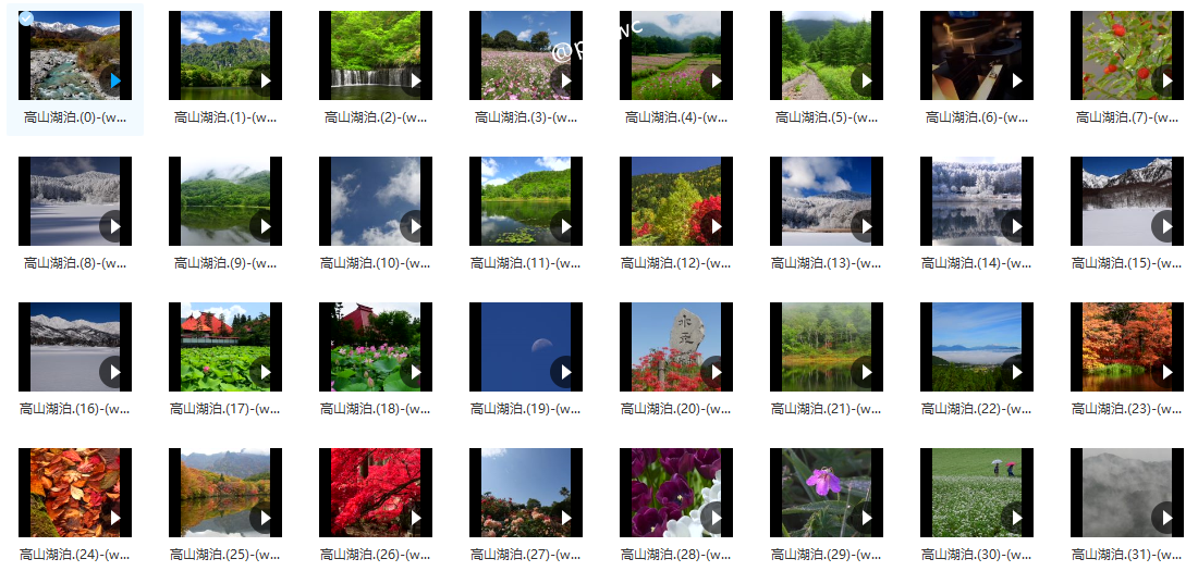 高山湖泊4K-大自然风光 - 短视频素材100个()-默认栏目