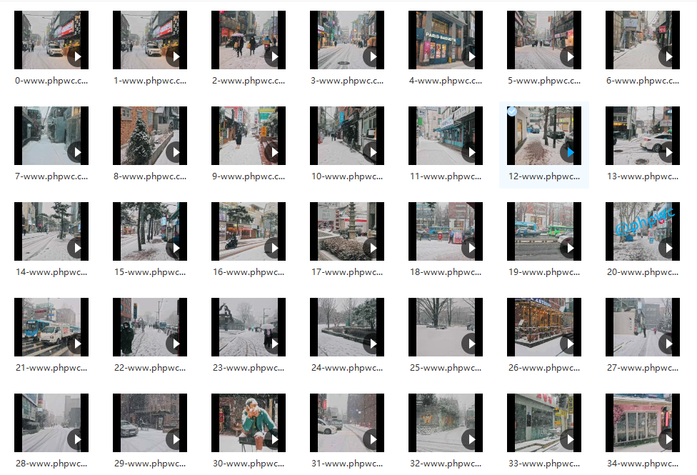 国内外城市街道下雪/雪景视频大全/高清 - 短视频素材78个 - 网盘打包下载()-默认栏目