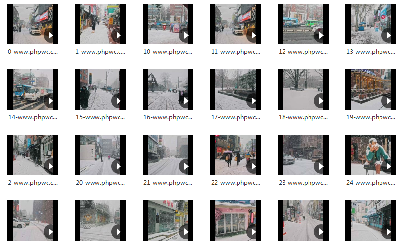 城市街道下雪雪景-视频素材78个无水印-网盘打包下载()-默认栏目