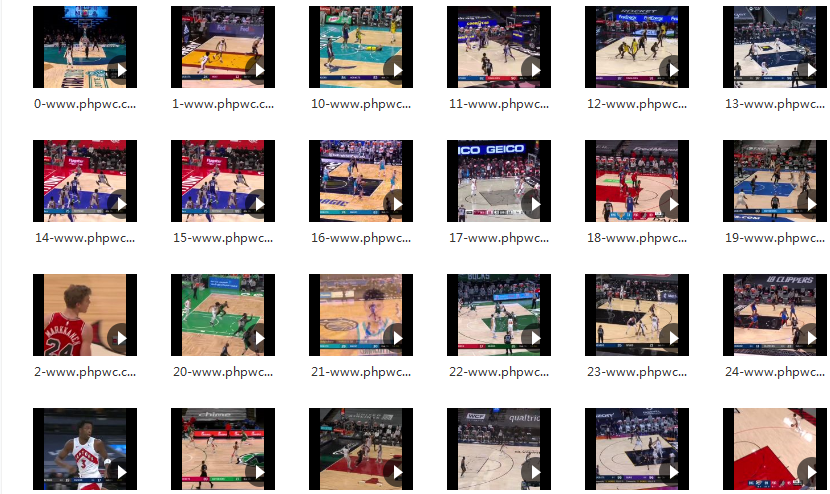 20-21年赛季NBA篮球比赛集锦-视频素材40个无水印-网盘打包下载()-默认栏目