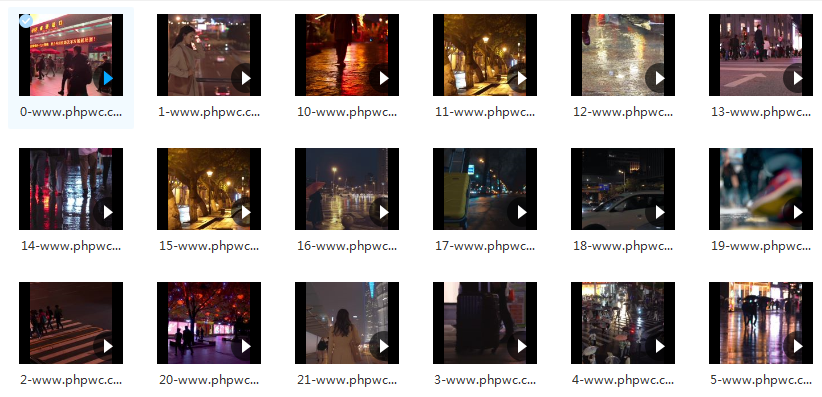 城市街道雨中行人实拍-视频素材21个无水印-网盘打包下载()-默认栏目