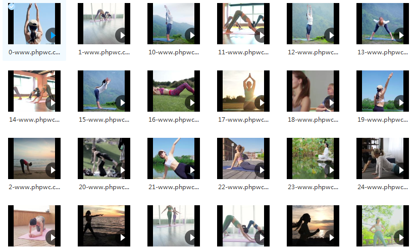 瑜伽健身-视频素材40个无水印-网盘打包下载()-默认栏目