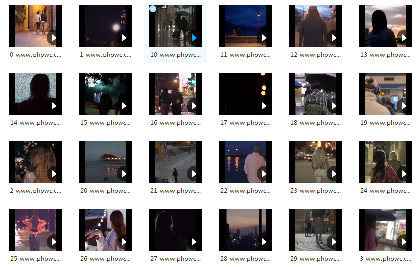 夜晚人物背影情感素材-视频素材47个无水印-网盘打包下载()-默认栏目